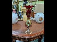 Unique antique Bohemia crystal vase