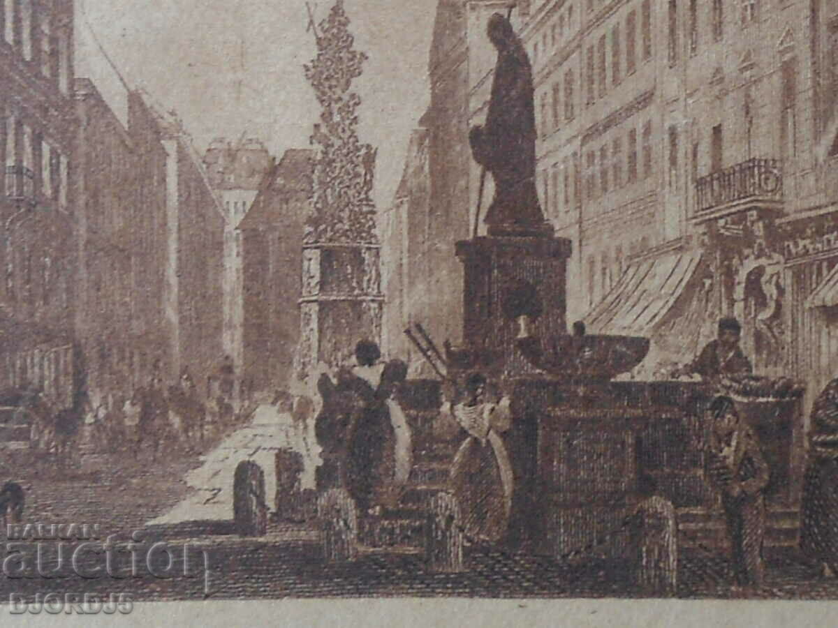 Old lithograph, DER GRABEN IN WIEN with price 10.00 BGN | € 5.11 Old lithograph, DER GRABEN IN WIEN with price 10.00 BGN | € 5.11
