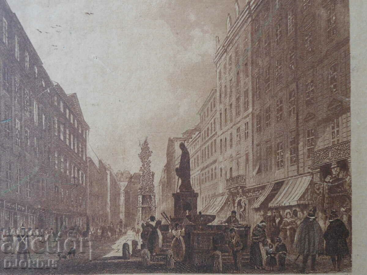 Delivery of Old lithograph, DER GRABEN IN WIEN Delivery of Old lithograph, DER GRABEN IN WIEN