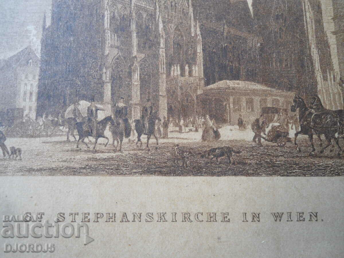 Old lithograph, ST STEPHANSKIRCHE IN WIEN - 5 Old lithograph, ST STEPHANSKIRCHE IN WIEN - 5