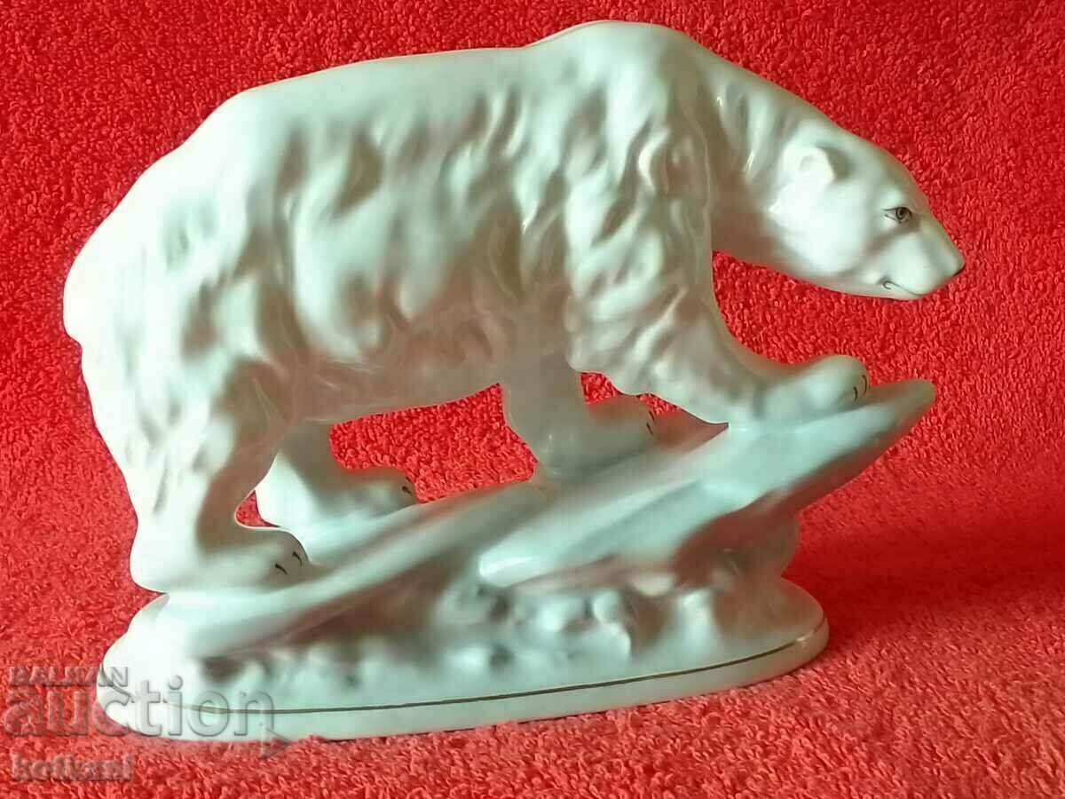 Old porcelain figure White Bear Romania ARPO gilding - 7 Old porcelain figure White Bear Romania ARPO gilding - 7