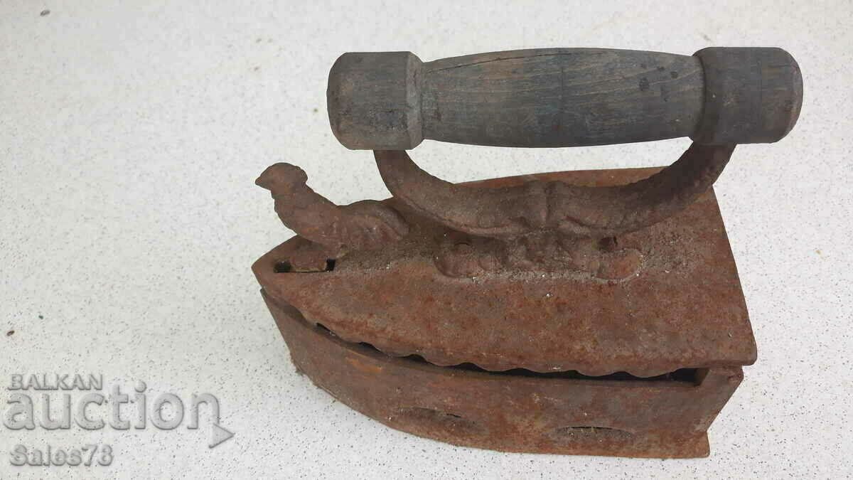 Old charcoal iron, interior, decoration Old charcoal iron, interior, decoration