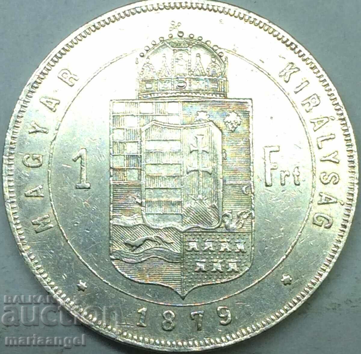 Ungaria 1 forint 1879 Franz Joseph argint