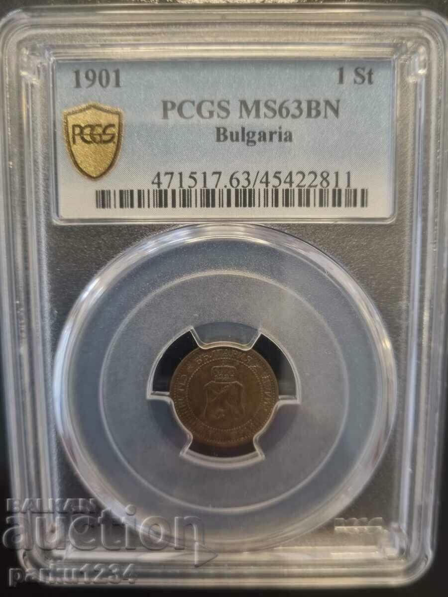 1 penny 1901 MS63 BN