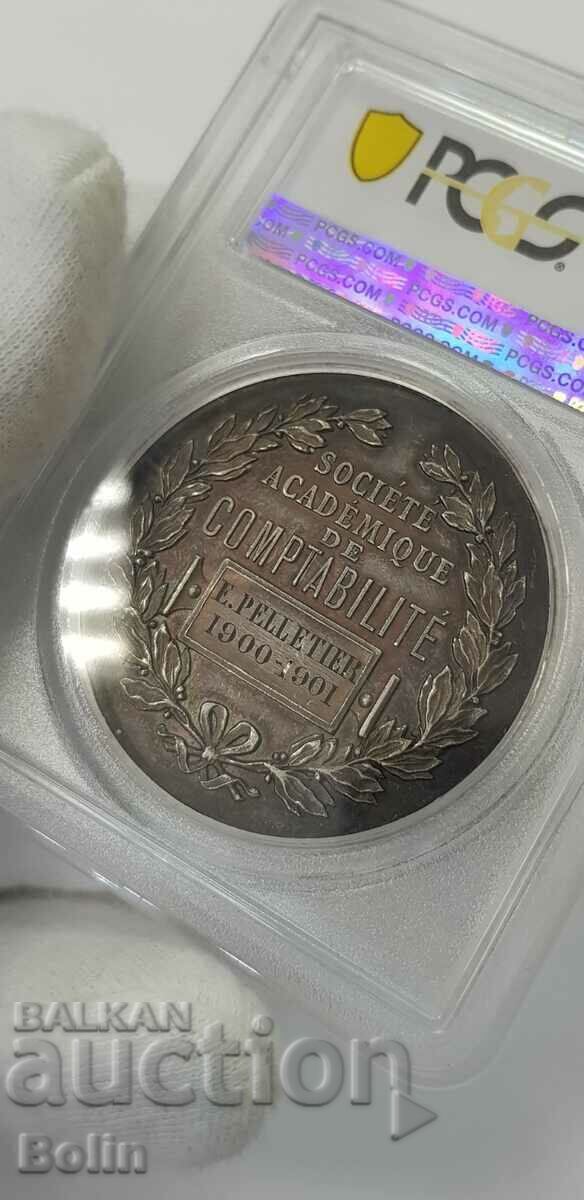 SP 62 - Silver French Table Medal - 1901 - 5 SP 62 - Silver French Table Medal - 1901 - 5