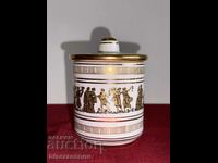 Porcelain Jar || HAND MADE IN GREECE 24K GOLD