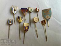 #3 Romania football 10 pieces badges signs 1960-1990.