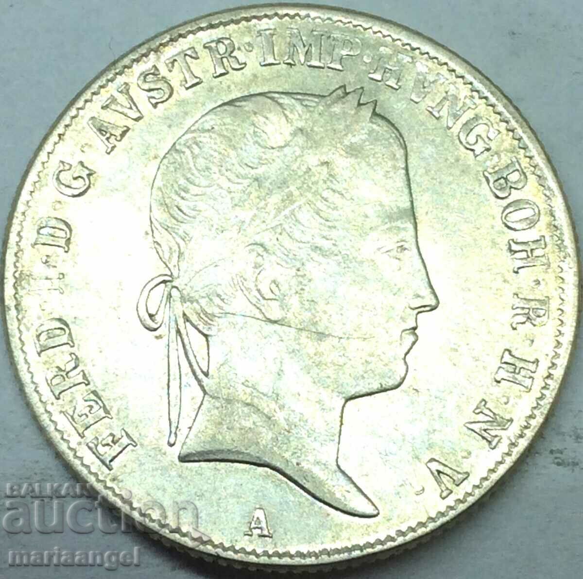 Австрия 1 флорин 1841 А - Вена Фердинанд сребро
