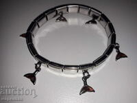 NEW STRETCH BRACELET. STEEL, MOTHER OF PEARL