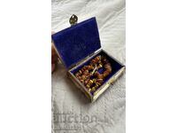 Amber necklace jewelry box