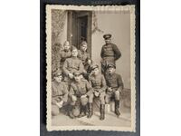 Bulgaria Fotografie veche a unui grup de soldați și ofițeri