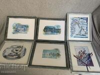 lot paintings prints with frame and glass
