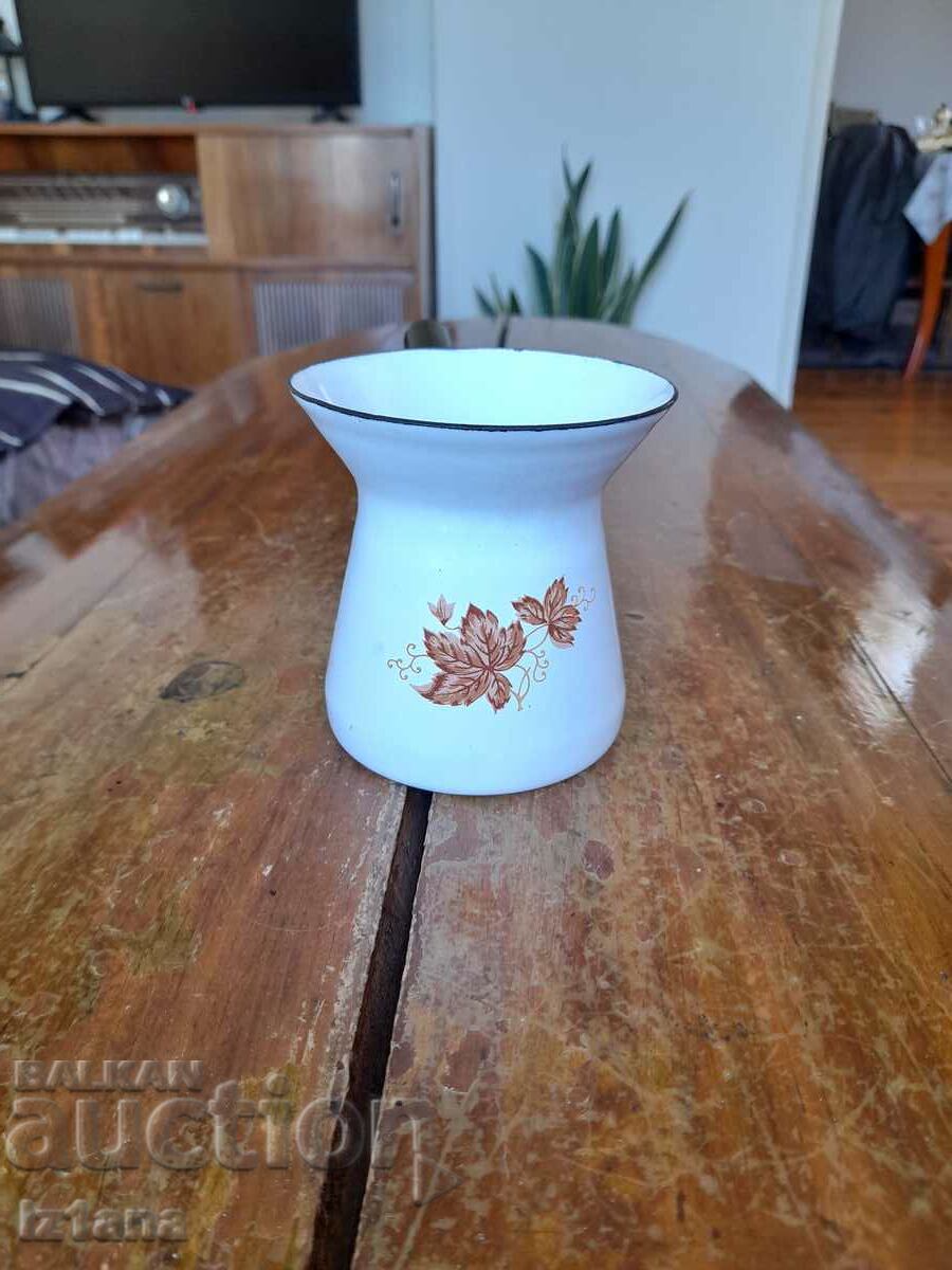 Old enameled cezve with price 37.00 BGN | € 18.92 Old enameled cezve with price 37.00 BGN | € 18.92