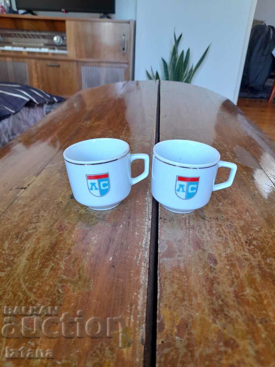 Old Levski Spartak coffee cups