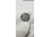 Foarte rară monedă rusă de argint 25 copeici 1874.