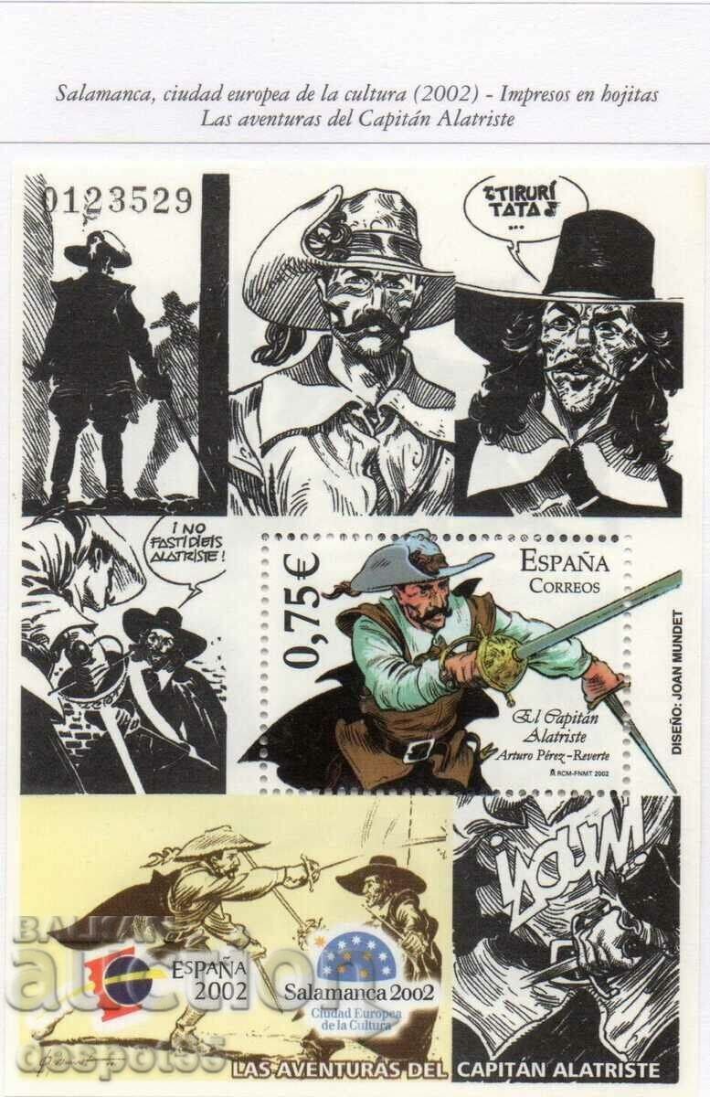 2002. Spania. Căpitanul Alatriste - Benzi desenate. Bloc.
