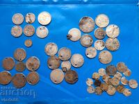 Large lot of 57 silver coins