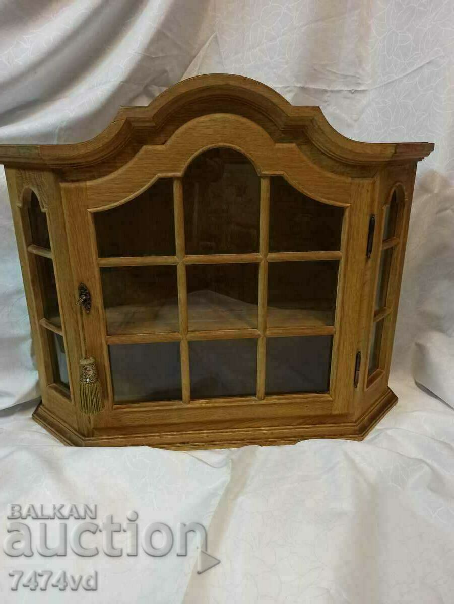 Stylish German solid wood wall display case