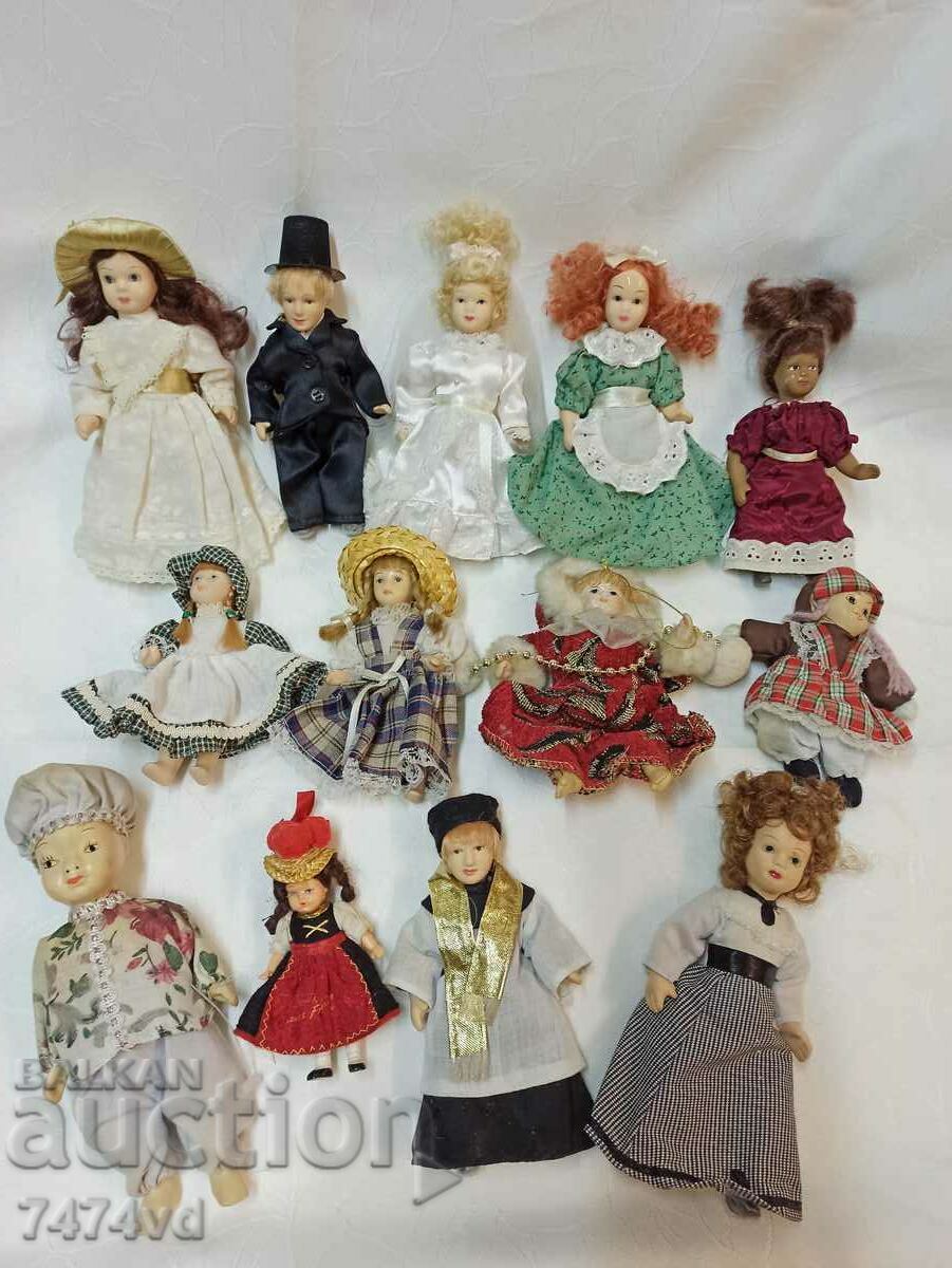 Стара колекция с мини кукли-1920 год-порцеланови