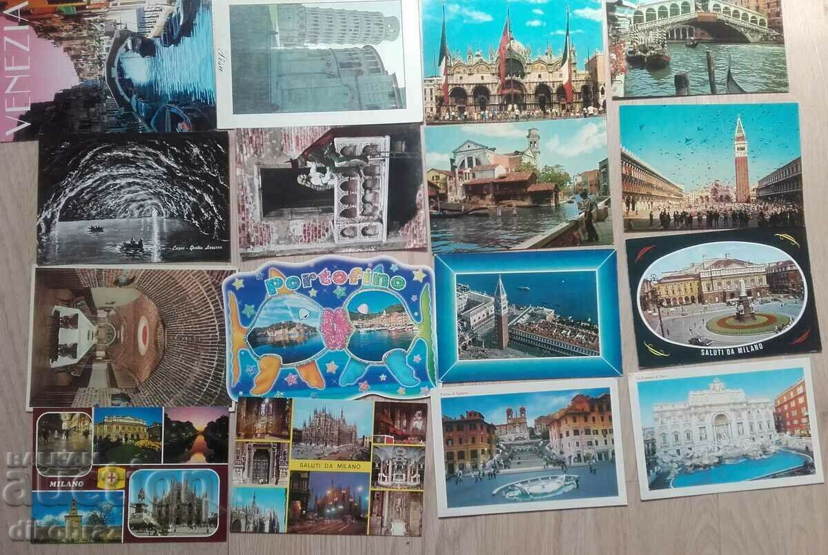 Italy mix of 30 cards - from a penny