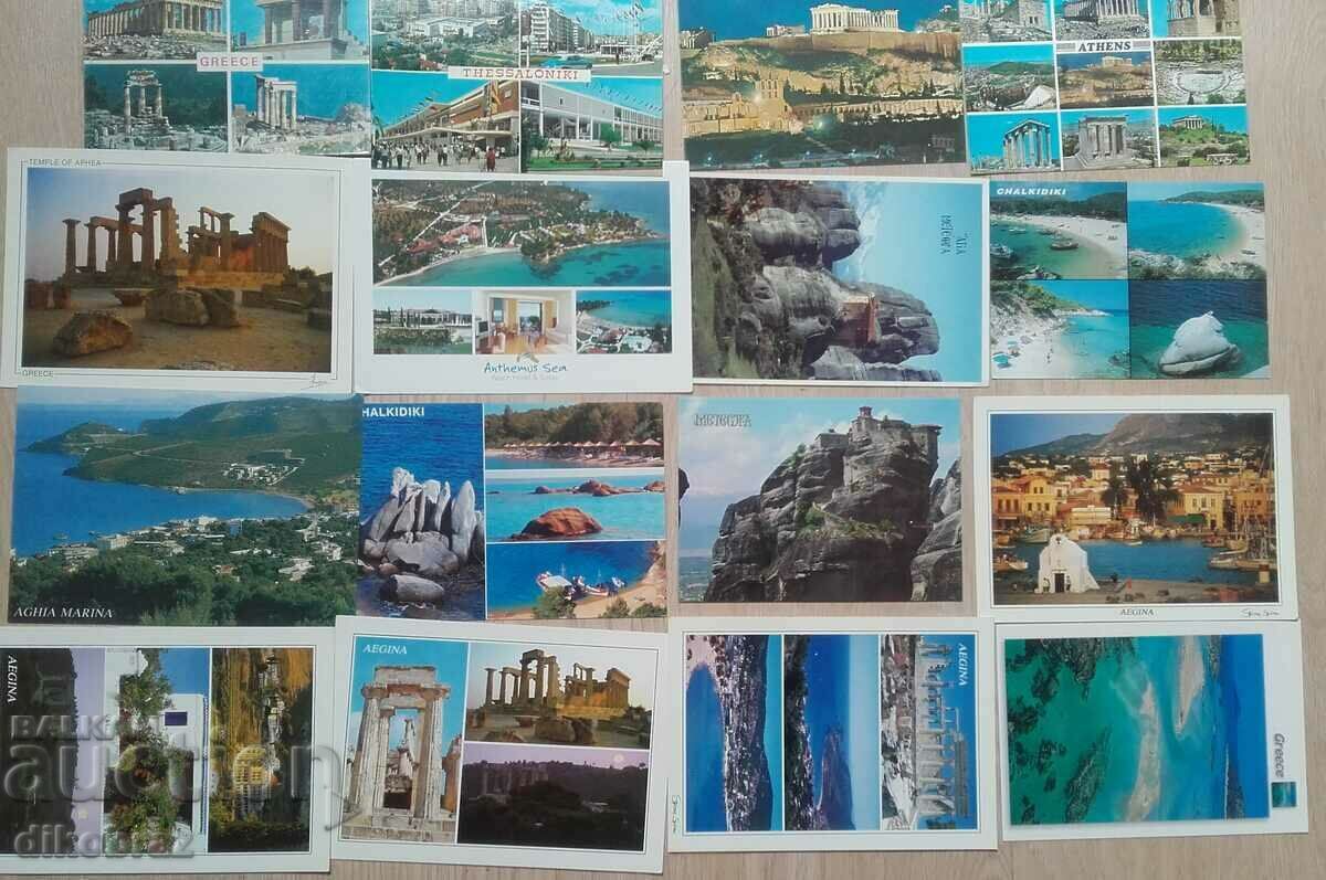 Greece mix of 30 cards - from a penny