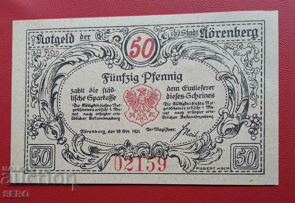 Banknote-Germany-Mecklenburg-Pomerania-Nürenberg-50 pf.1921