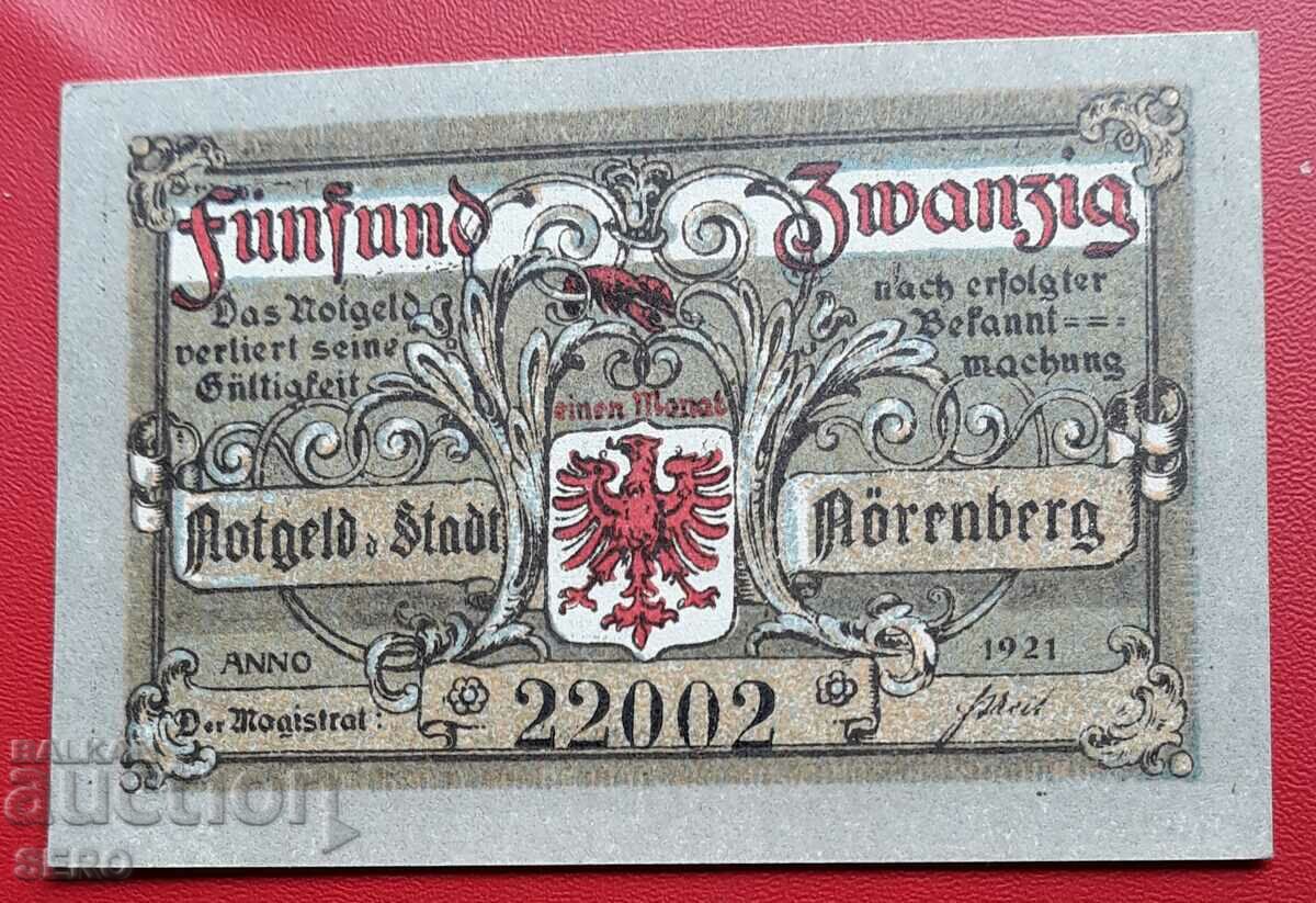 Bancnota-Germania-Mecklenburg-Pomerania-Nürenberg-25 pf.1921