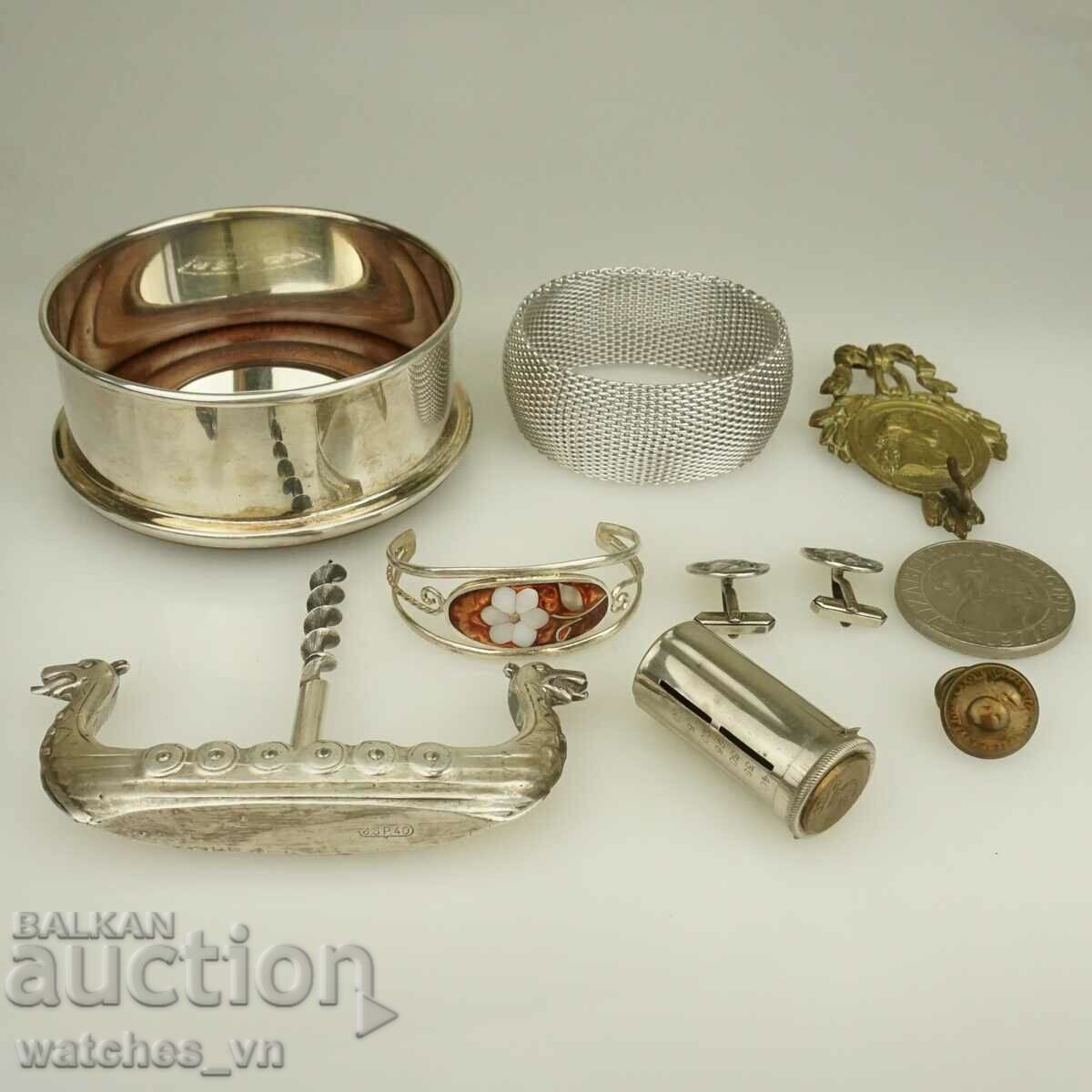 LOT Old items Silver jewelry Silver plated LOT