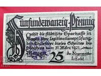Банкнота-Германия-Рейланд-Пфалц-Майен-25 пфенига 1921