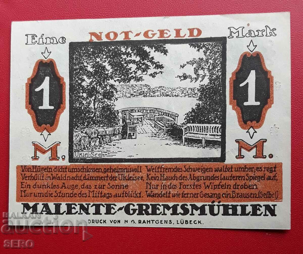 Banknote-Germany-Schleswig-Holstein-Malente-1 mark 1920