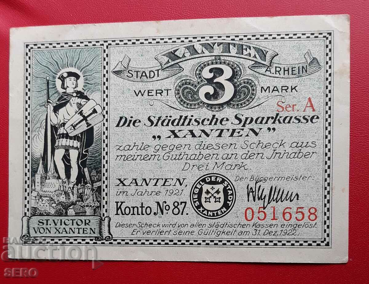 Bancnota-Germania-S.Rhine-Westfalia-Xanten-3 marci 1922