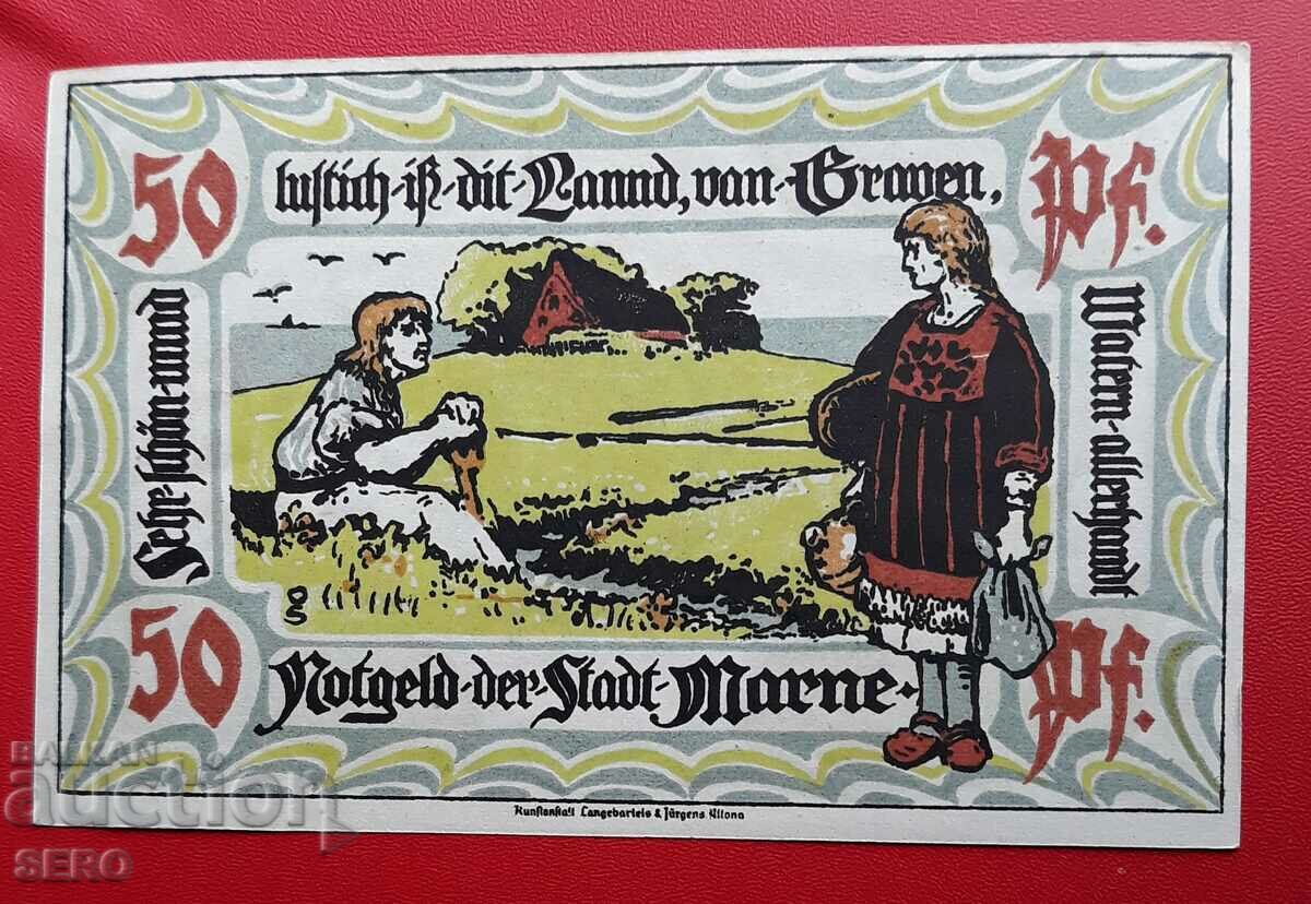 Bancnota-Germania-Schleswig-Holstein-Marne-50 pfennig 1922