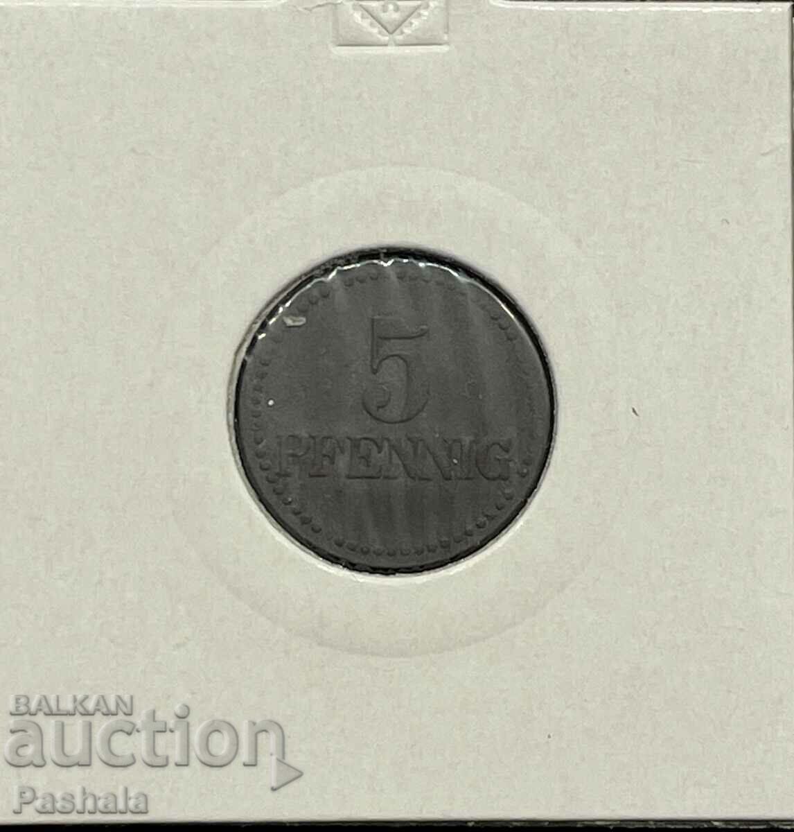 Γερμανία 5 Pfenning 1917 Notgeld