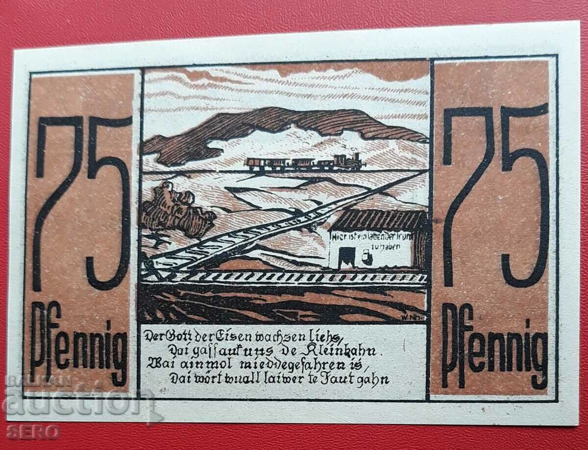 Bancnota-Germania-S.Rhine-Westfalia-Medebach-75 pfennig 1921