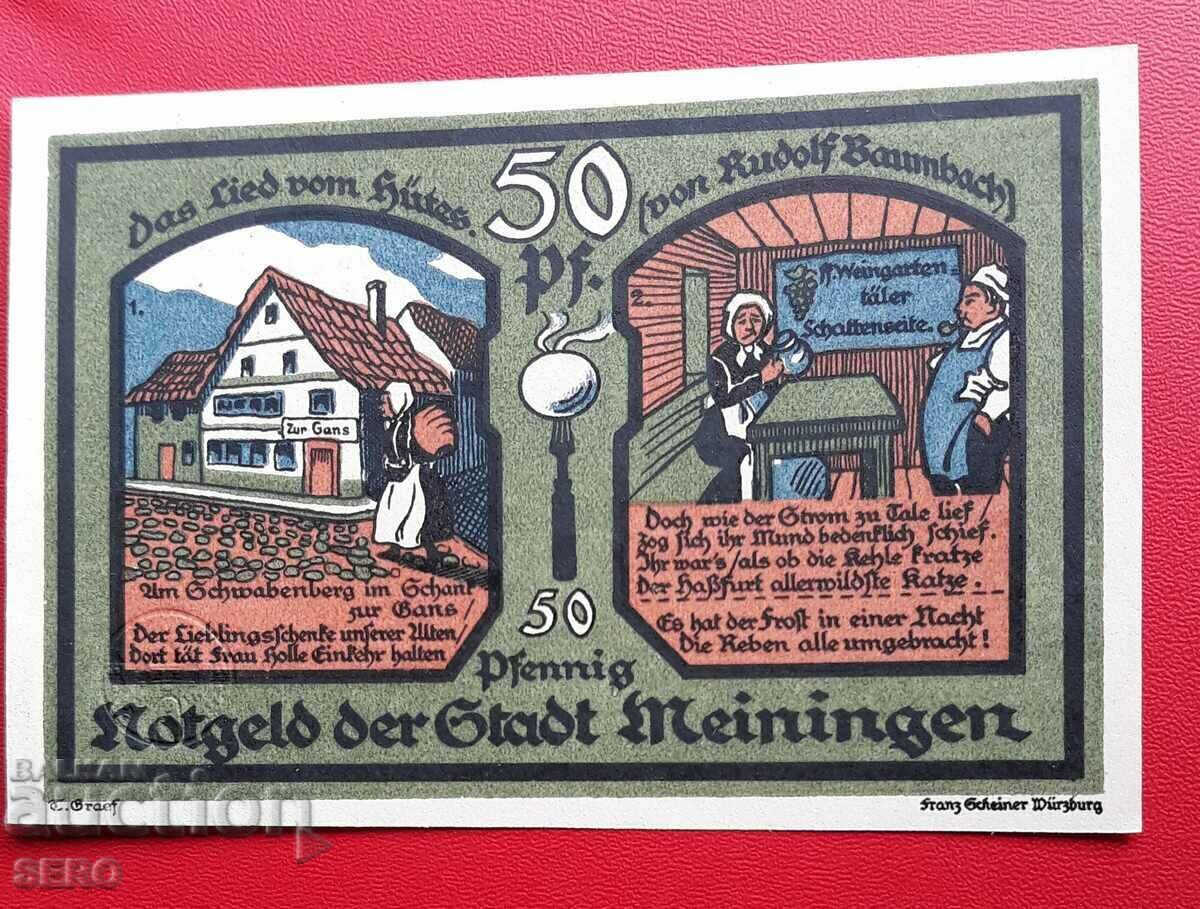 Банкнота-Германия-Саксония-Майнинген-50 пфенига 1921
