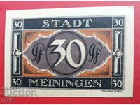 Τραπεζογραμμάτιο-Γερμανία-Σαξονία-Μάινινγκεν-30 Pfennig 1921