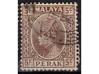 GB/Malaya/Perак-1935-Редовна-Султан Искандър,клеймо