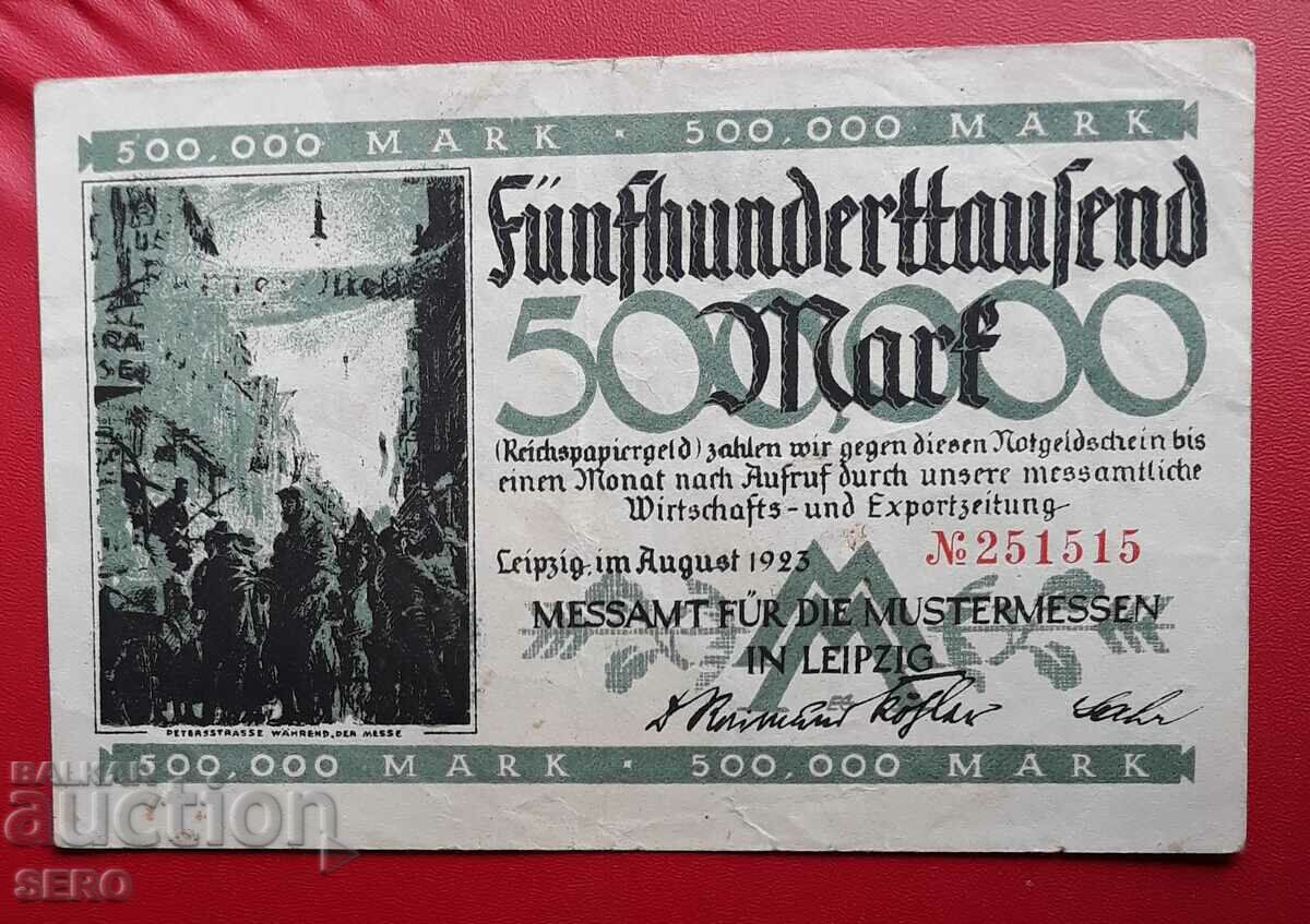 Банкнота-Германия-Саксония-Лайпциг-500 000 марки 1923