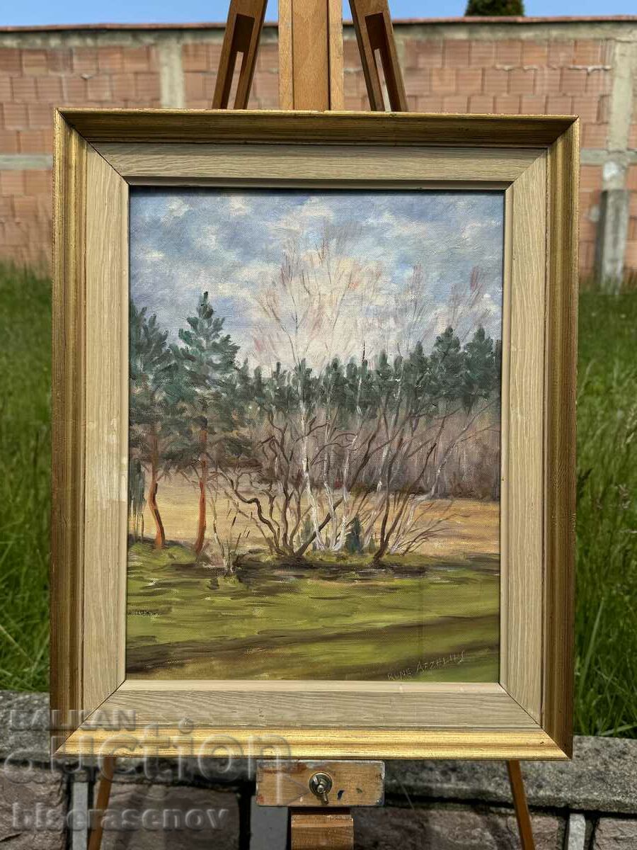 Author's oil painting on fiberboard