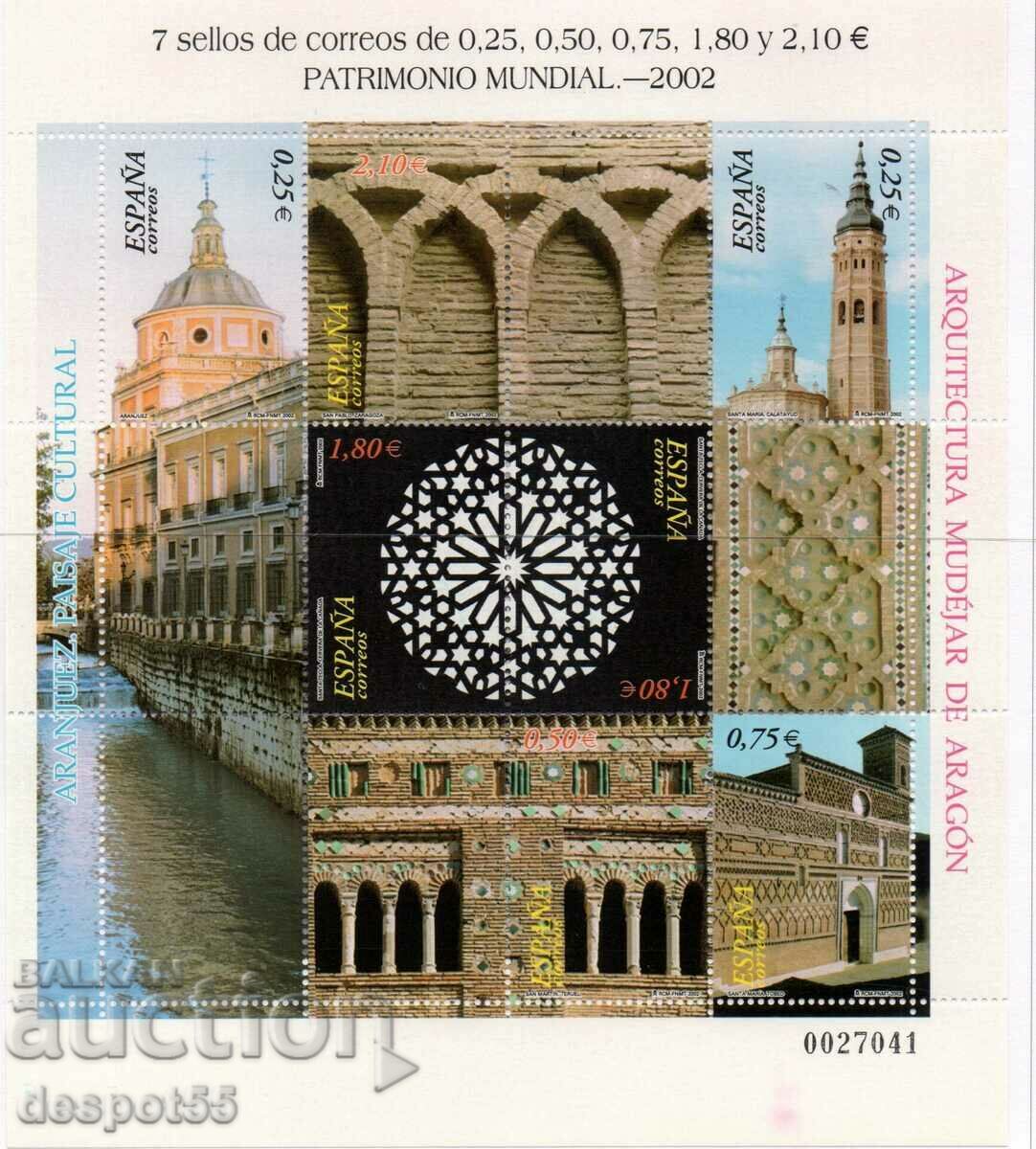 2002. Spania. UNESCO - Patrimoniul Mondial. Bloc.