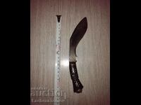 Kukri knife blade inlaid Nepal legendary