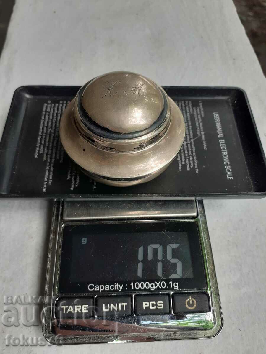 Малка сребърна кутийка предполагам мастилница - 7 Малка сребърна кутийка предполагам мастилница - 7