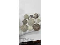 9 pcs. Silver Russian royal coins, Nicholas II coin