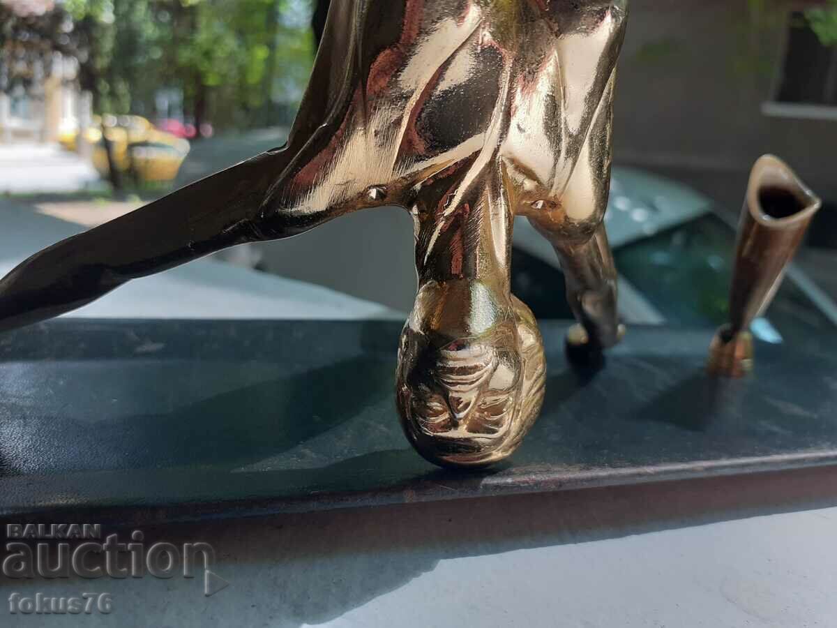 Auction Old antique inkwell with ballerina figure statuette Auction Old antique inkwell with ballerina figure statuette