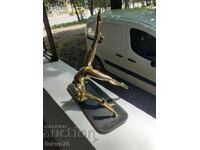 Călimară antică veche cu statueta de balerină