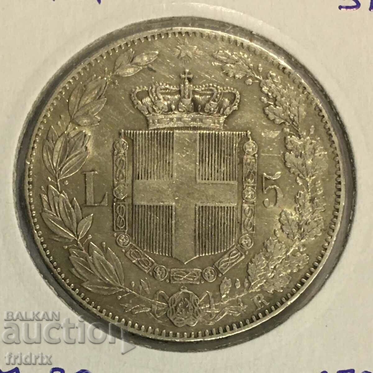 Италия 5 лири 1879 R / Italy 5 lira 1879 R