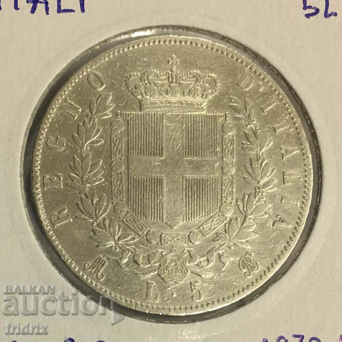 Italia 5 lire 1872 M / Italia 5 lire 1872 M