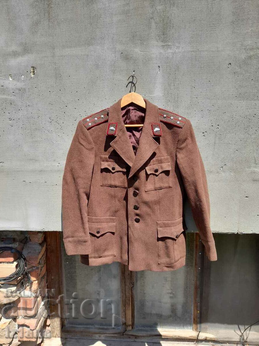 Old military jacket, washing machine