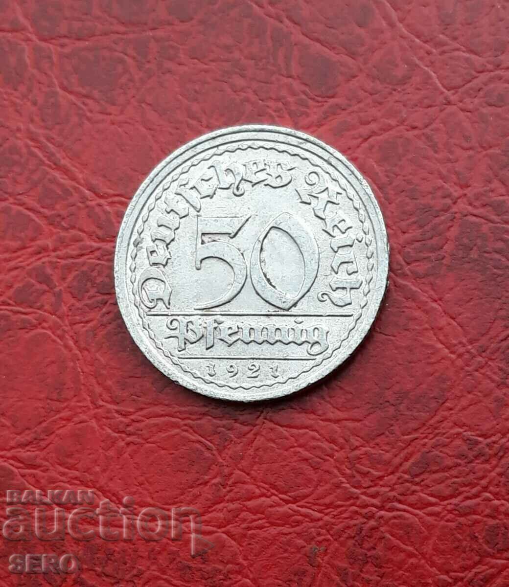 Germany-50 pfennig 1921 G-Karlsruhe