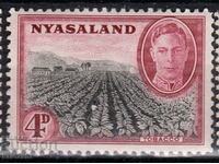 GB/Nyasaland-1945-KG VI-Regular-Tobacco Plantation,MLH